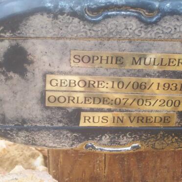 MULLER Sophie 1931-2007