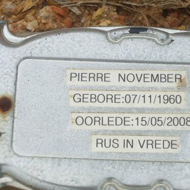 NOVEMBER Pierre 1960-2008