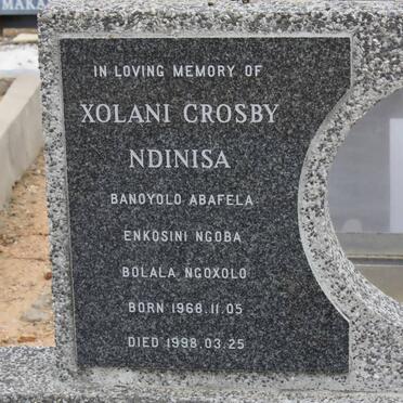 NDINISA Xolani Crosby 1968-1998
