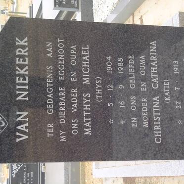 NIEKERK Matthys Michael, van 1904-1988 &amp; Christina Catharina 1913-2005