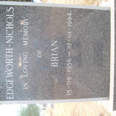 NICHOLS Brian, Edgeworth 1936-1994