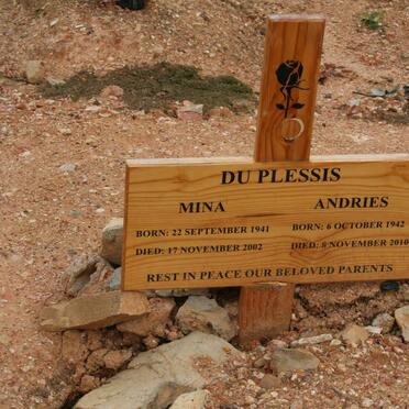 PLESSIS Andries, du 1942-2010 &amp; Mina 1941-2002