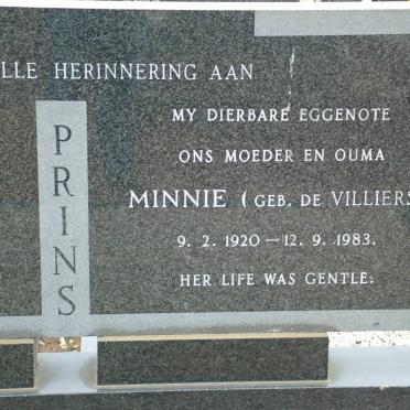 PRINS Minnie nee DE VILLIERS 1920-1983