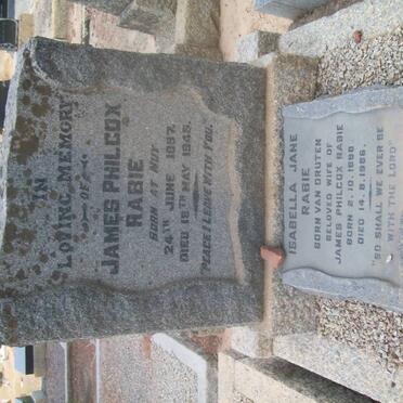 RABIE James Philcox 1897-1945 &amp; Isabella Jane VAN DRUTEN 1898-1986