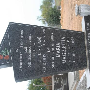 RENSBURG J.J.P., van  1925-1991 &amp; Maria Magrietha 1930-1993