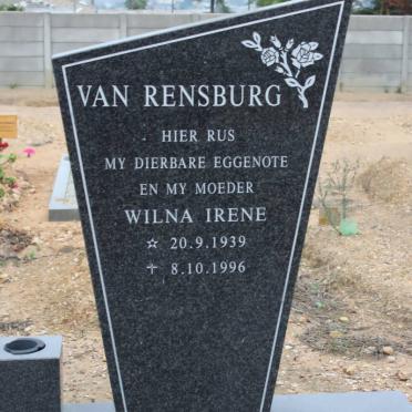 RENSBURG Wilna Irene, van 1939-1996