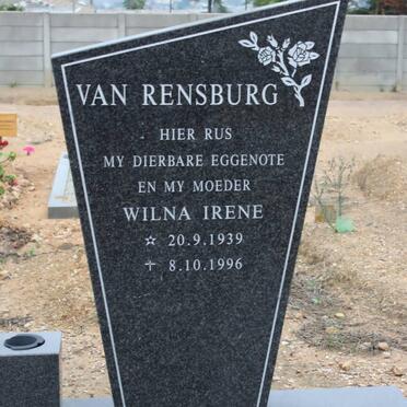 RENSBURG Wilna Irene, van 1939-1996