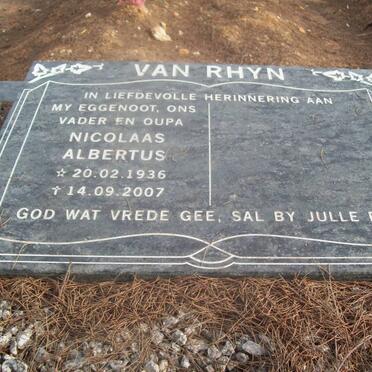 RHYN Nicolaas Albertus, van 1936-2007