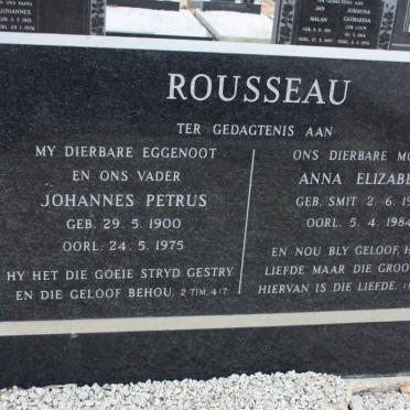 ROUSSEAU Johannes Petrus 1900-1975 &amp; Anna Elizabeth SMIT 1902-1984