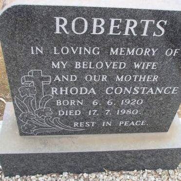 ROBERTS Rhoda Constance 1920-1980