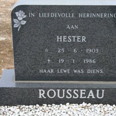 ROUSSEAU Hester 1903-1986