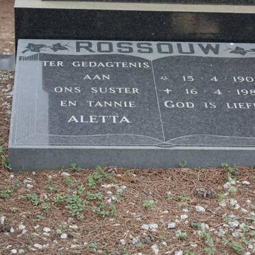 ROSSOUW Aletta 1908-1986