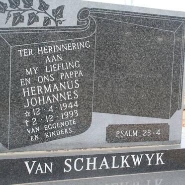 SCHALKWYK Hermanus Johannes, van 1944-1993