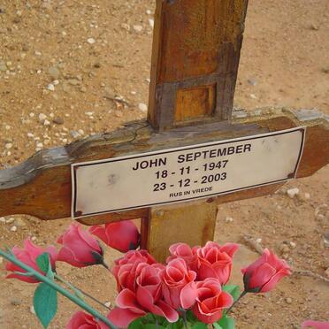 SEPTEMBER John 1947-2003