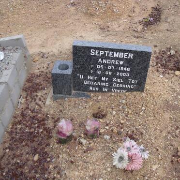 SEPTEMBER Andrew 1946-2003