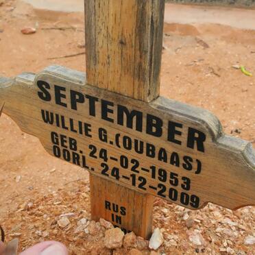 SEPTEMBER Willie G. 1953-2009