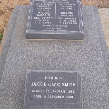 SMITH Willem Jacobus Christiaan 1911-1996 &amp; Dillina SOUTHEY 1928-2004 :: SMITH Jakkie 1956-2000