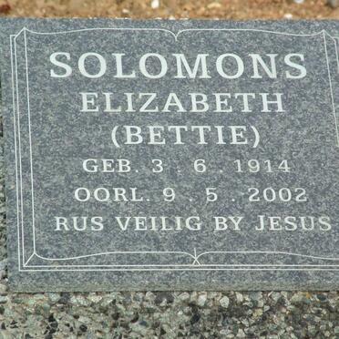 SOLOMONS Elizabeth 1914-2002