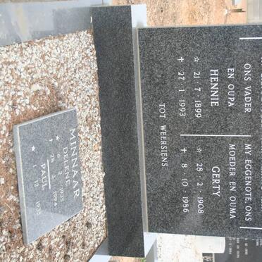 SWARTS Hennie 1899-1993 &amp; Gerty 1908-1986 :: MINNAAR Paul 1935- &amp; Delene 1935-1994