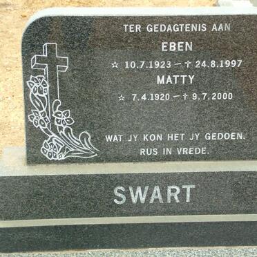 SWART Eben 1923-1997 &amp; Matty 1920-2000