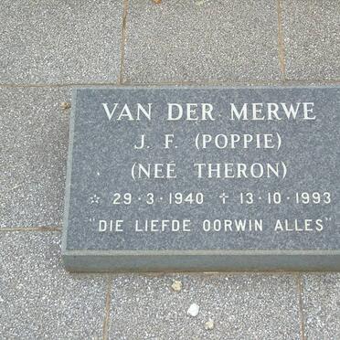 MERWE J.F., van der nee THERON 1940-1993