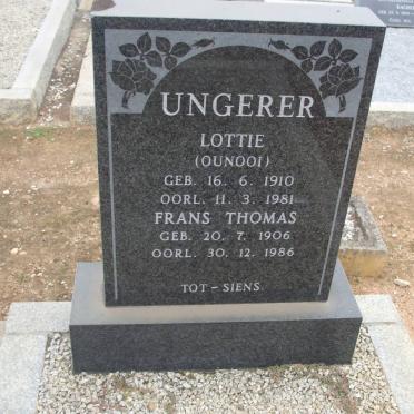 UNGERER Frans Thomas 1906-1986 &amp; Lottie 1910-1981