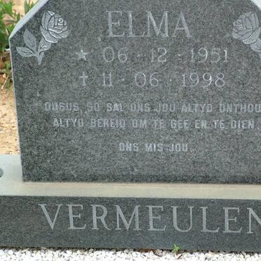 VERMEULEN Elma 1951-1998
