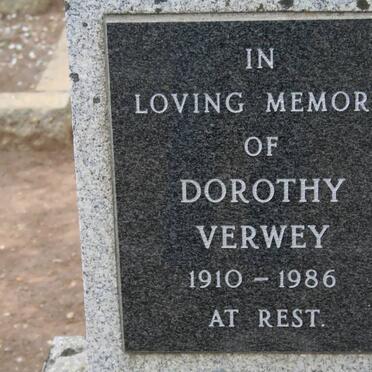 VERWEY Benjamin 1906-1980 &amp; Dorothy 1910-1986