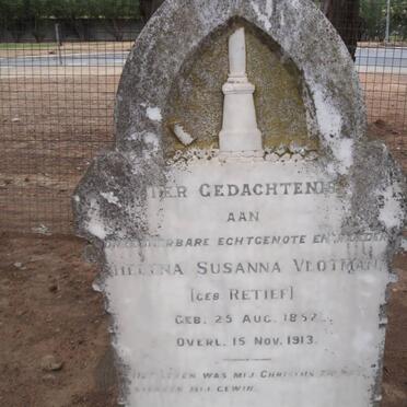 VLOTMAN Helena Susanna nee RETIEF 1852-1913