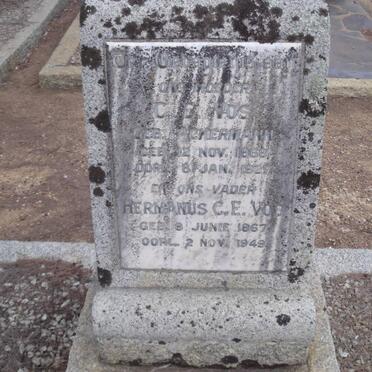 VOS Hermanus C.E. 1867-1949 &amp; C.E. ACKERMANN 1868-1927