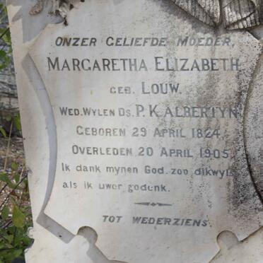 ALBERTYN Margaretha Elizabeth nee LOUW 1824-1905