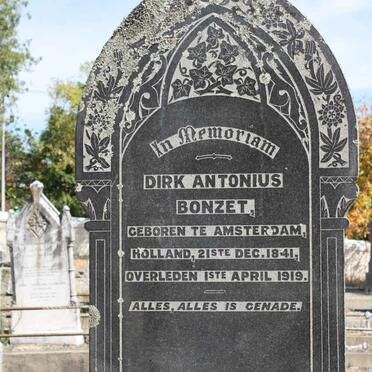 BONZET Dirk Antonius 1841-1919