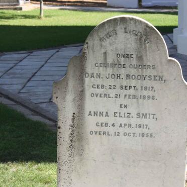 BOOYSEN Daniel Johannes 1817-1896 &amp; Anna Elizabeth SMIT 1817-1855