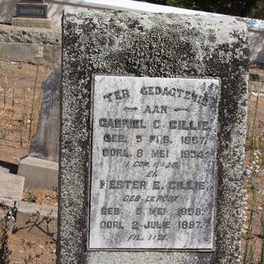 CILLIE Gabriel C. 1857-1934 &amp; Hester E. LE ROUX 1858-1897