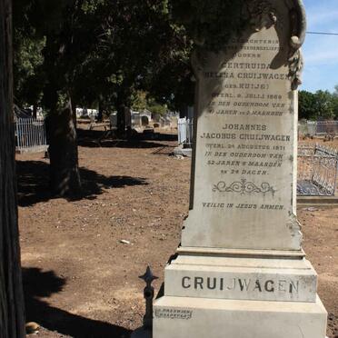 CRUIJWAGEN Johannes Jacobus -1871 &amp; Gertruida Helena KUIJS -1868