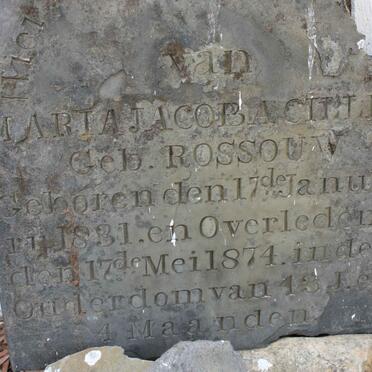CILLIE Maria Jacoba nee ROSSOUW 1831-1874
