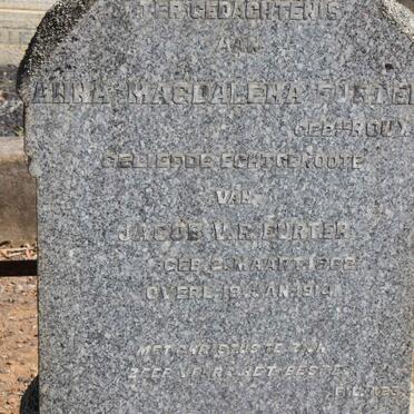 FURTER  Anna Magdalena nee LE ROUX 1862-1914