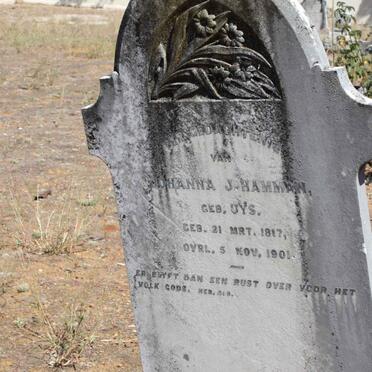 HAMMAN Johanna J. nee UYS 1817-1901