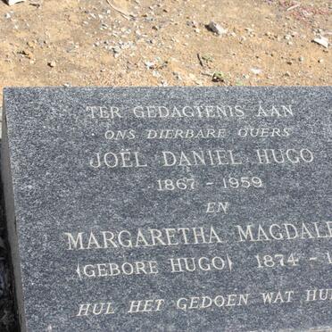 HUGO Joel Daniel 1867-1959 &amp; Margaretha Magdalena HUGO 1874-1964