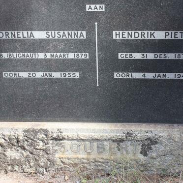 JOUBERT Hendrik Pieter 1872-1948 &amp; Cornelia Susanna BLIGNAUT 1879-1955