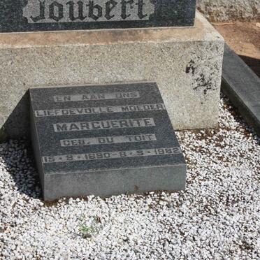 JOUBERT D.S.B 1885-1935 &amp; Marguerite DU TOIT 1890-1982 