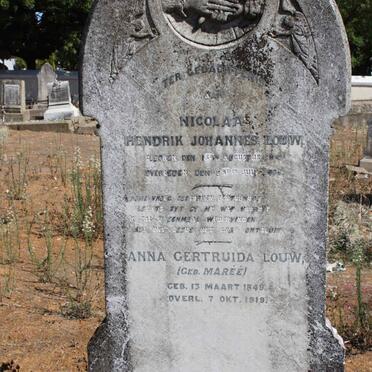LOUW Hendrik Johannes 1849-1905 &amp; Anna Gertruida MAREE 1849-1919