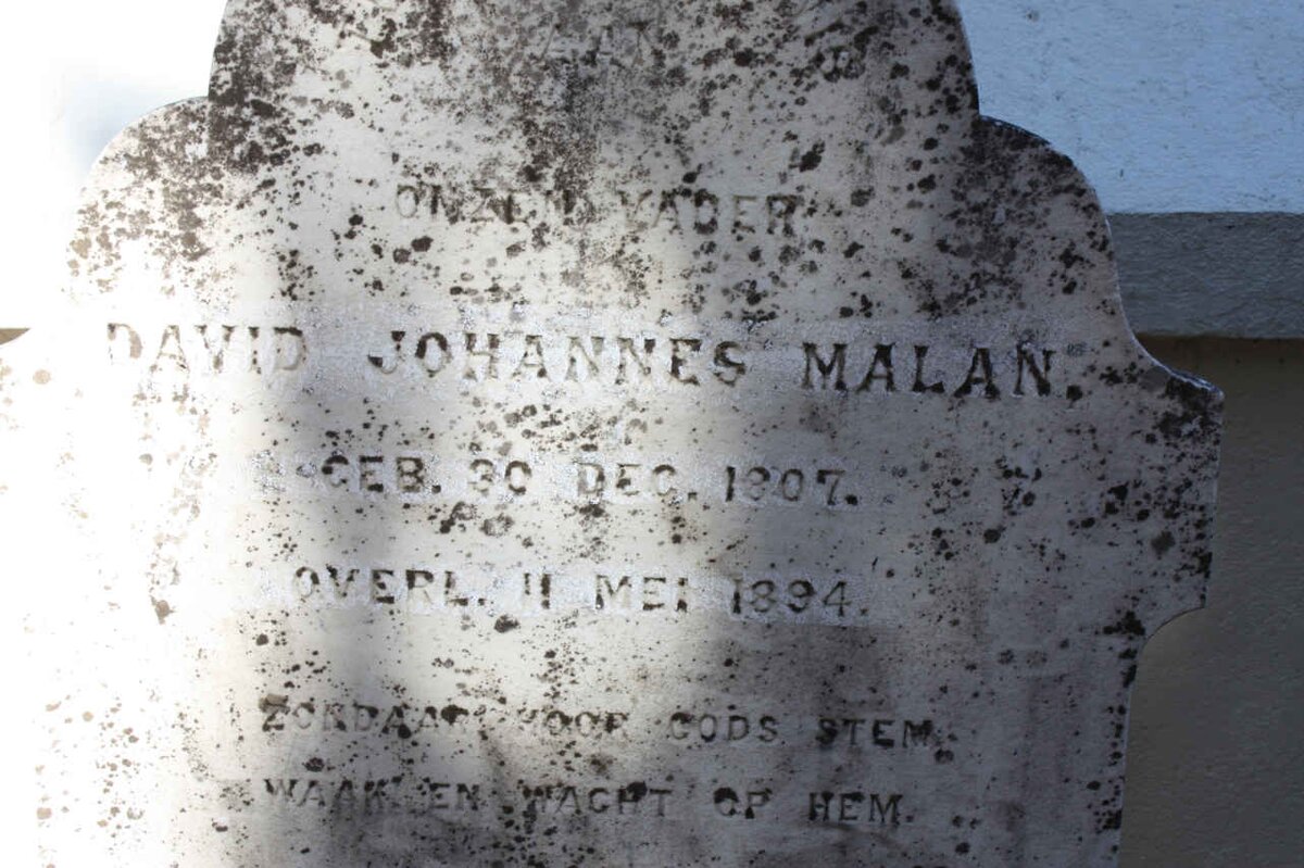 MALAN David Johannes 1807-1894 &amp; Martha Gertruida LE ROUX 1806-1877