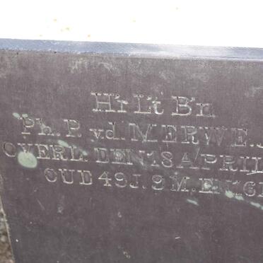 MERWE P., v.d. -1861