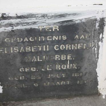 MALHERBE Elisabeth Cornelia nee LE ROUX 1817-1864