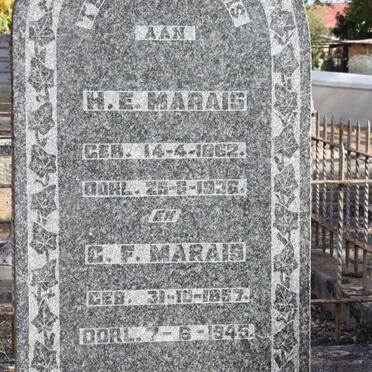 MARAIS H.E. 1862-1936 &amp; C.F. 1857-1945
