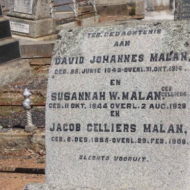 MALAN David Johannes 1848-1914 :: MALAN Susannah W. nee CELLIERS 1844-1928