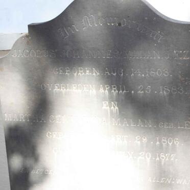 MALAN Jacobus Johannes 1803-1883