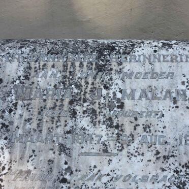 MALAN Maria J. nee JOUBERT 1847-1926