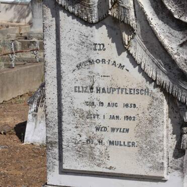 MULLER Elizabeth C. nee HAUPTFLEISCH 1859-1902